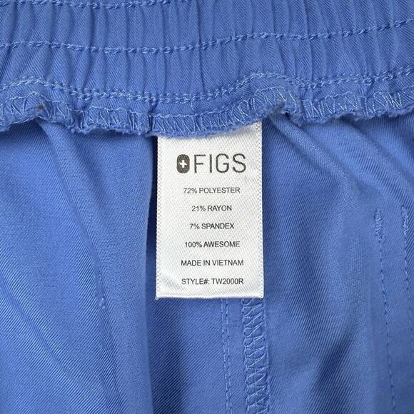 FIGS Yola Skinny Scrub Pant Womens L Blue Nurse Uniform Stretch TW2000R 1356 - Picture 11 of 16